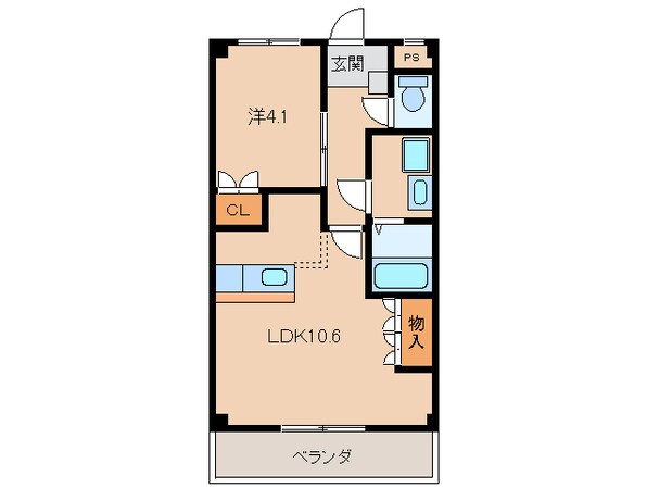 紀ノ川駅 徒歩9分 1階の物件間取画像